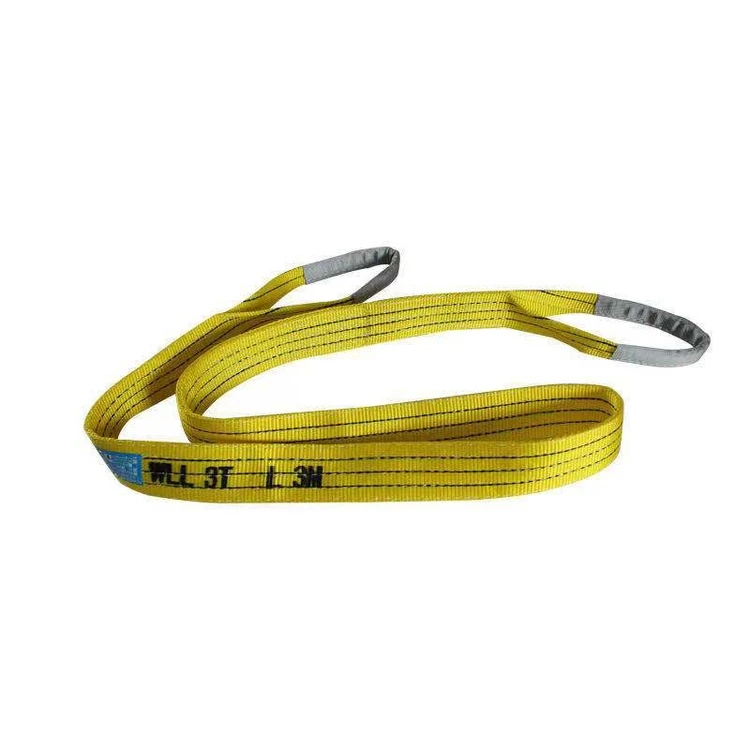 flat webbing sling brown