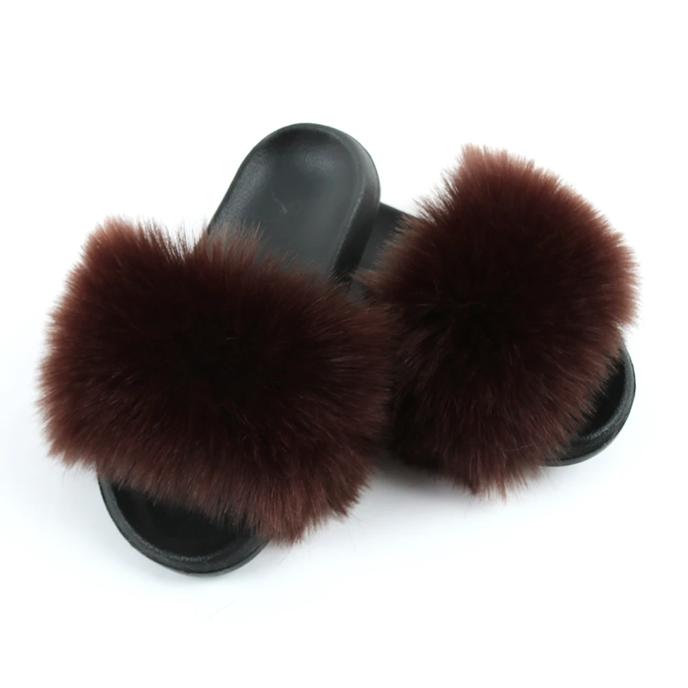 womens fluffy sliders sale