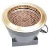 Griglia Elettrica per BBQ con Scarico Fumi Verso il Basso, 110V, Finitura Oro