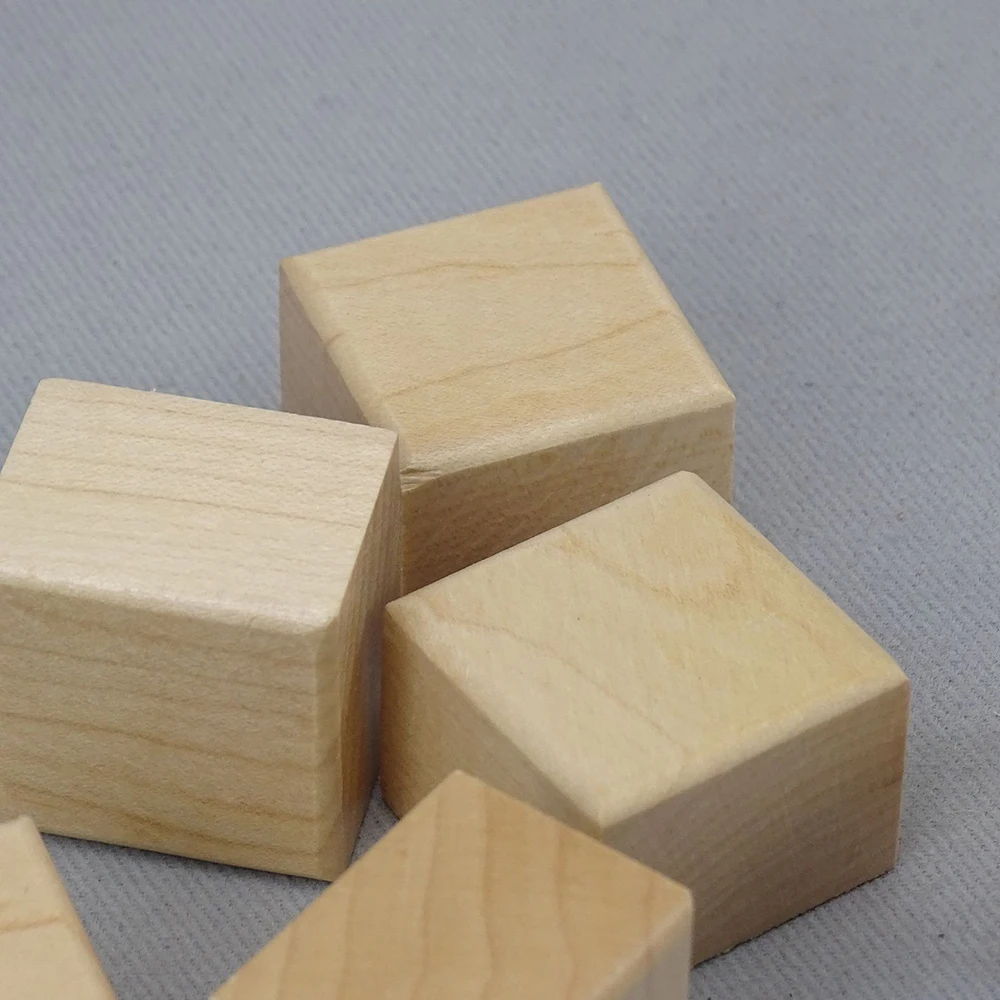 Unfinished Hardwood Square Blocks Letter Blocks Number Cubes Jigsaw