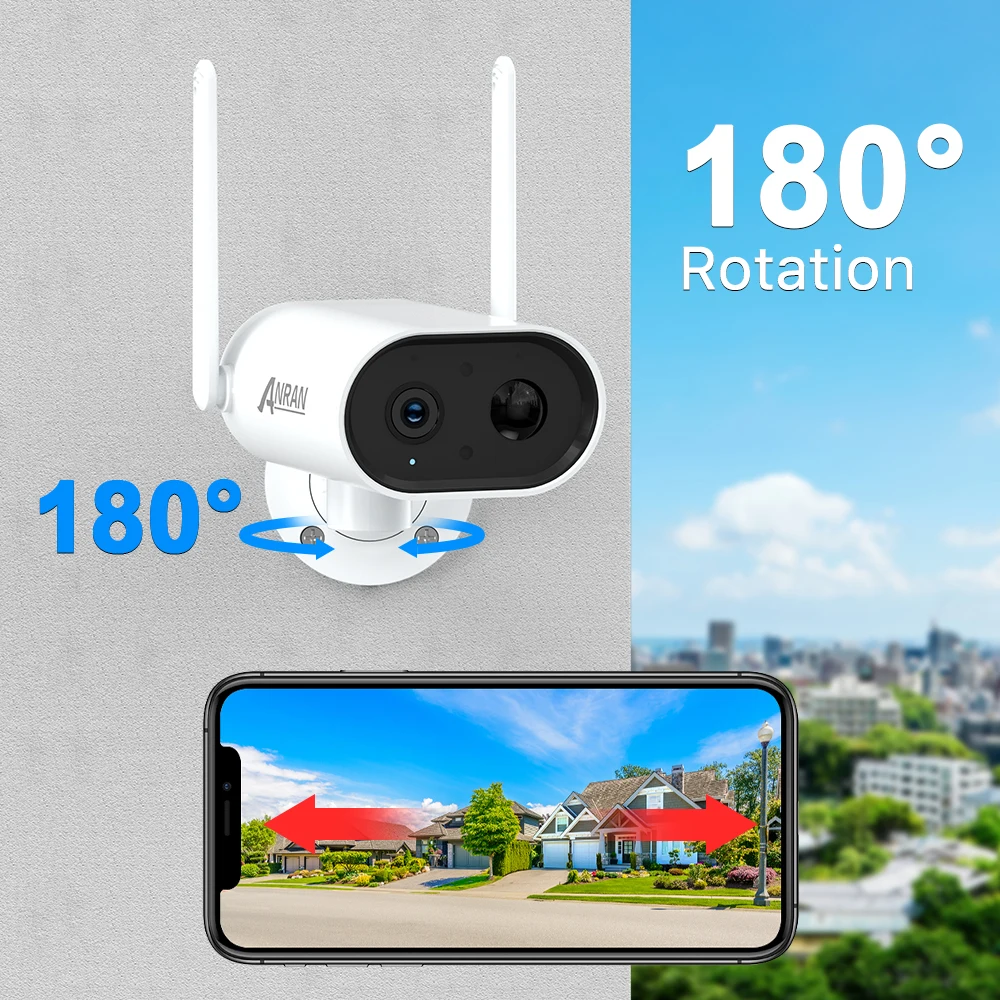 Anran Oem Ptz Optics Solar Powered Camera Outdoor 3mp Wifi Cctv Camera