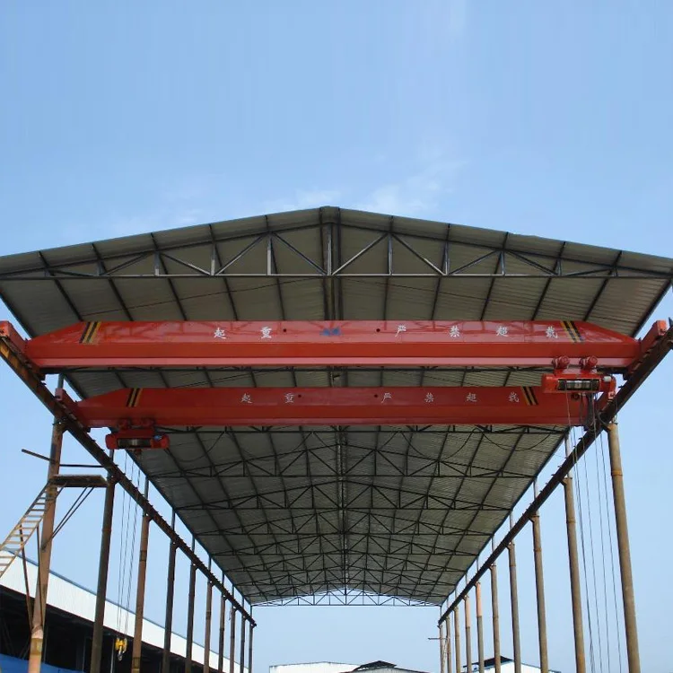 Warehouse Used 10t Single Beam Loading Overhead Bridge Cranes with Double Hoists
