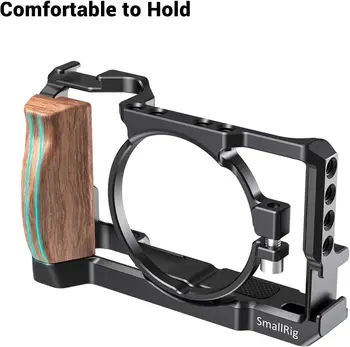 Smallrig Vlog Camera Cage for Sony Rx100 VI and Rx100 VII Camera with Wooden Handle Grip -CCS2434 detail image