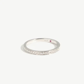 Chris April custom low MOQ wholesale solid 18k 14k 9k round cut diamond white gold jewelry ring