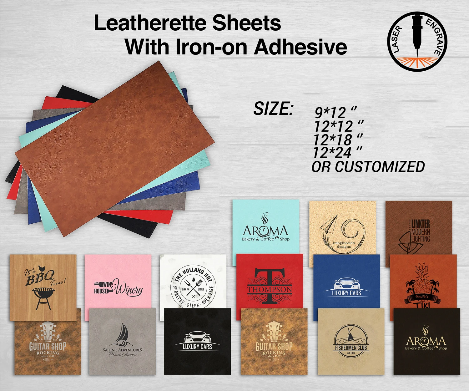 High Quality Wholesale Blank Leatherette Laser Engraving Products Blank