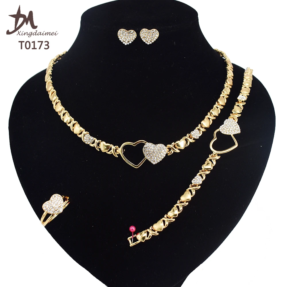 T0173 african High quality gold jewelry women jewelry set 24k gold plating jewelry set