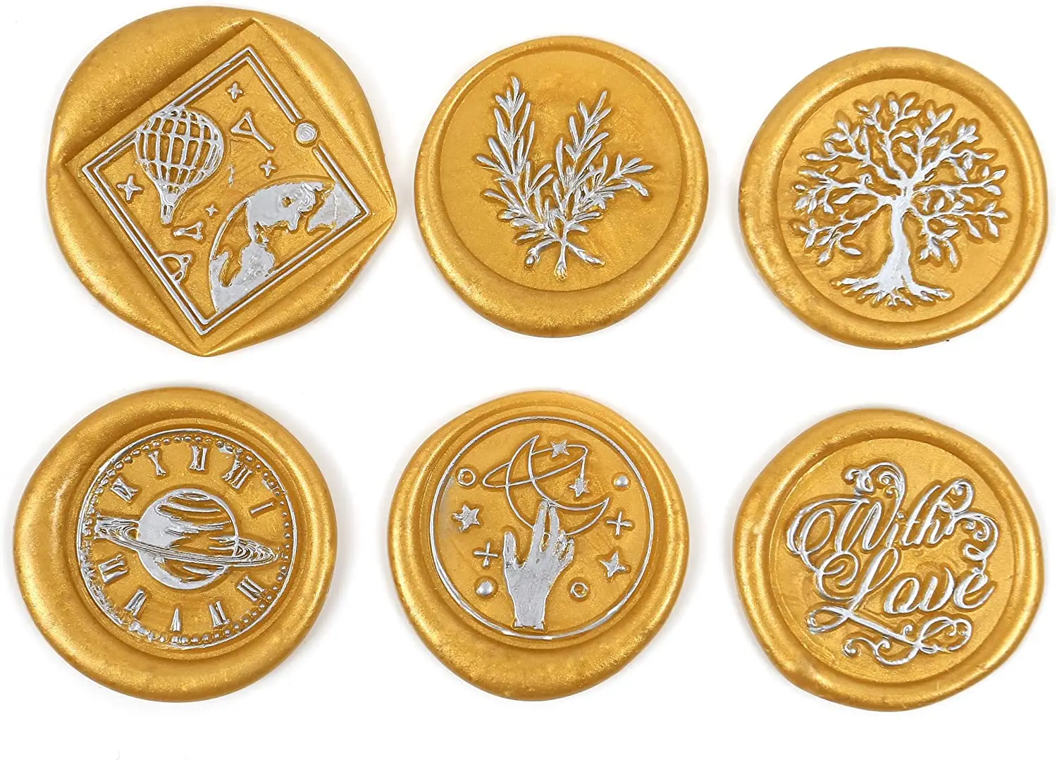 wax seal stamp set botanical and