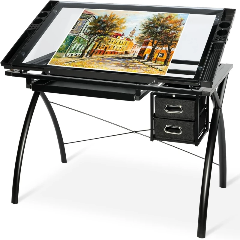 Стол для рисования из стекла