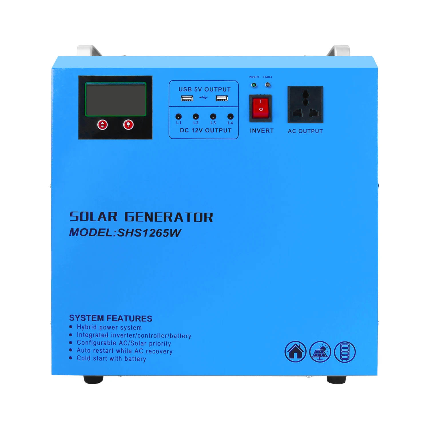 500w Inverter Pwm Charge Controller Off Grid Solar Power Generator System for Home With Lcd Display