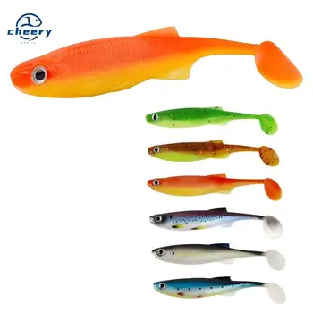 Cheery 100mm 7.5g Soft Fish Lure Custom Colors 3pcs Pack for Ocean Boat Lake Stream Fishing – Soft Lure – view 2