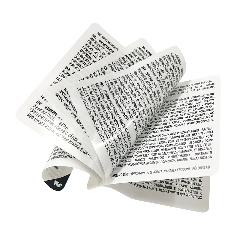 Custom Printing Double Sided Label Multi-layer Sticker Self Adhesive Multi Layer Labels Sticker for Medicine Cosmetics Bottle