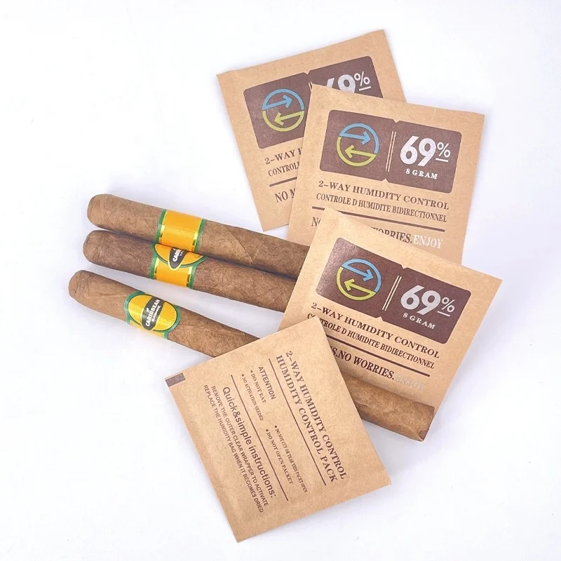 Factory Direct 8g RH 69% Tobacco Humidifier Cigar Storage Boveda 2 Way  Humidity Control Pack