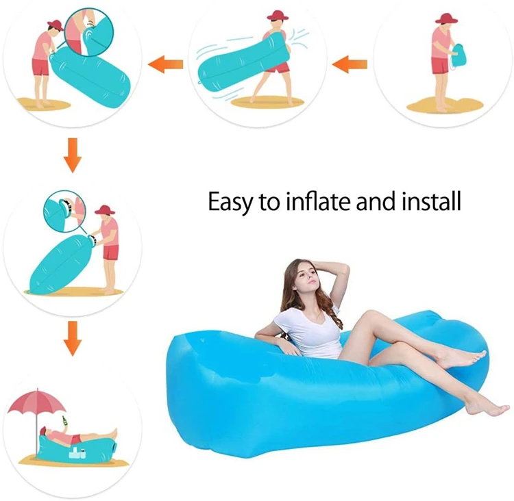 High Quality Airsofa Laybag Lazy Boy Recliner Inflatable Couch Lounger Camping Air Mattress Sofa Beach Sleeping Lazy Bag