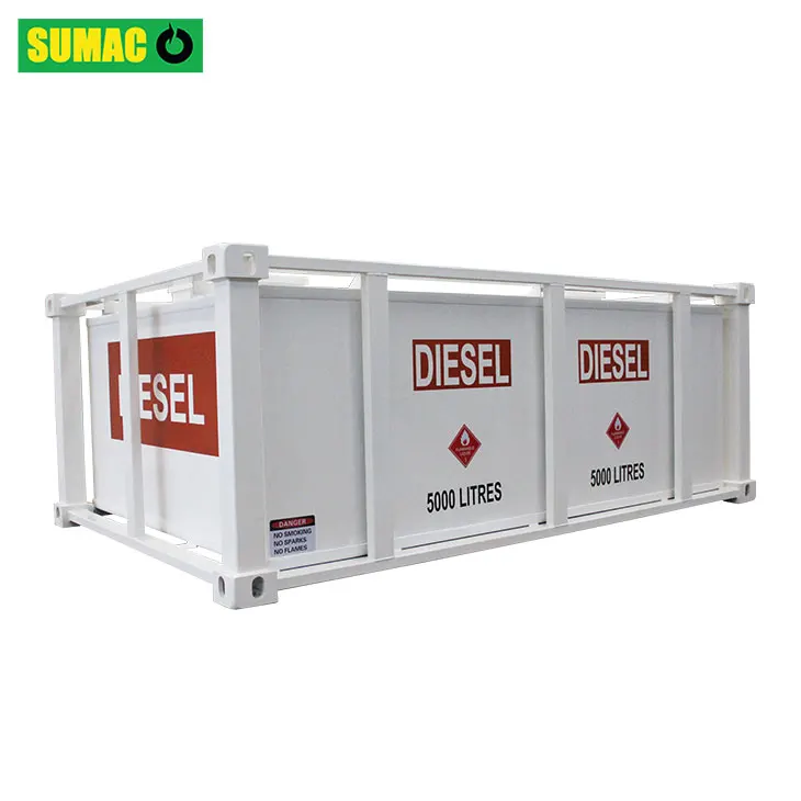 Sumac 3000L 1000 Liter Transcube Metal Steel Fuel Tank Portable Mobile Diesel Oil Gas Station Tank Chemical Storage Equipment
