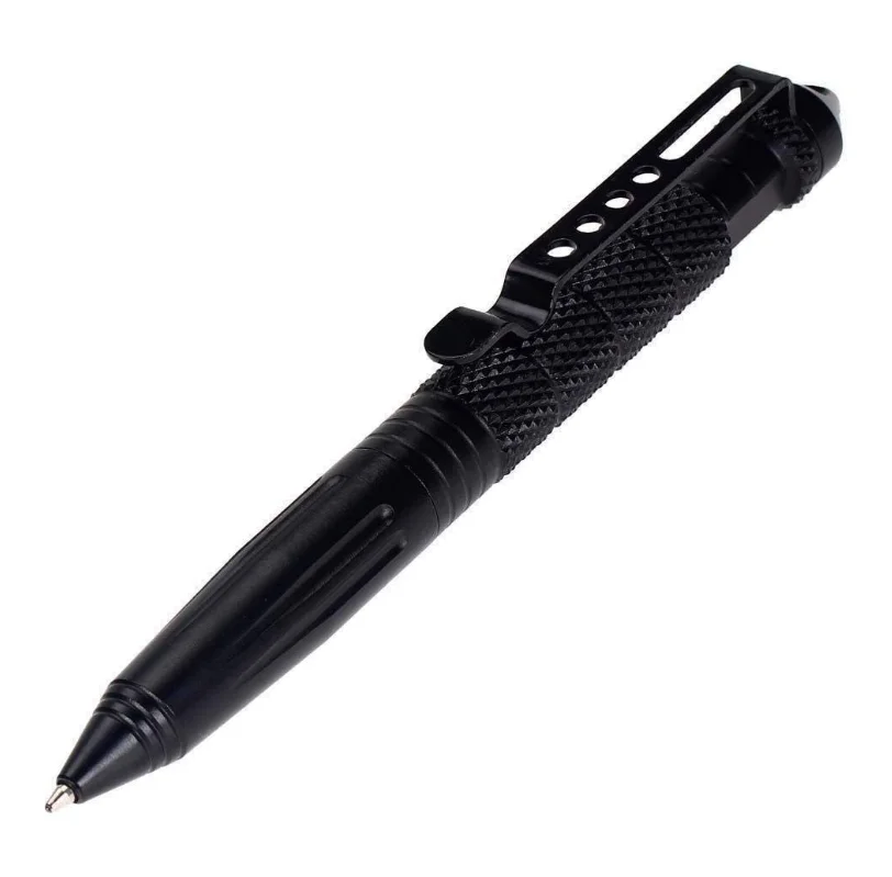 Tactical Pen 6" Aluminum  Glass Breaker Black Self Defense Military USA SELLER 