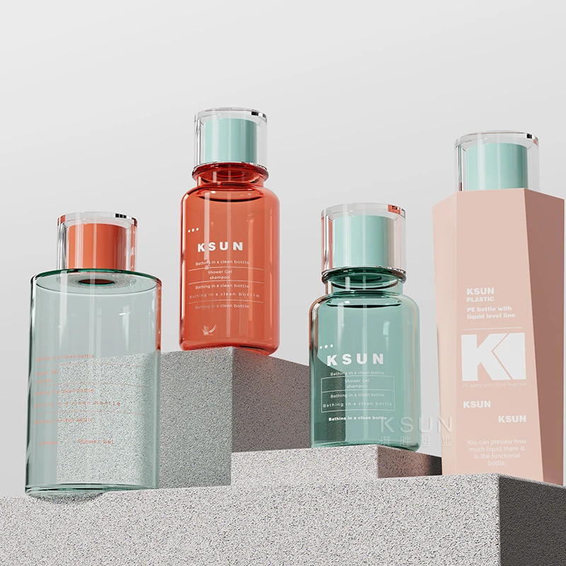 New Arrival Custom Empty 120ml 180ml 350ml Transparent 24 Caliber Plastics Shower Gel Shampoo Bottle