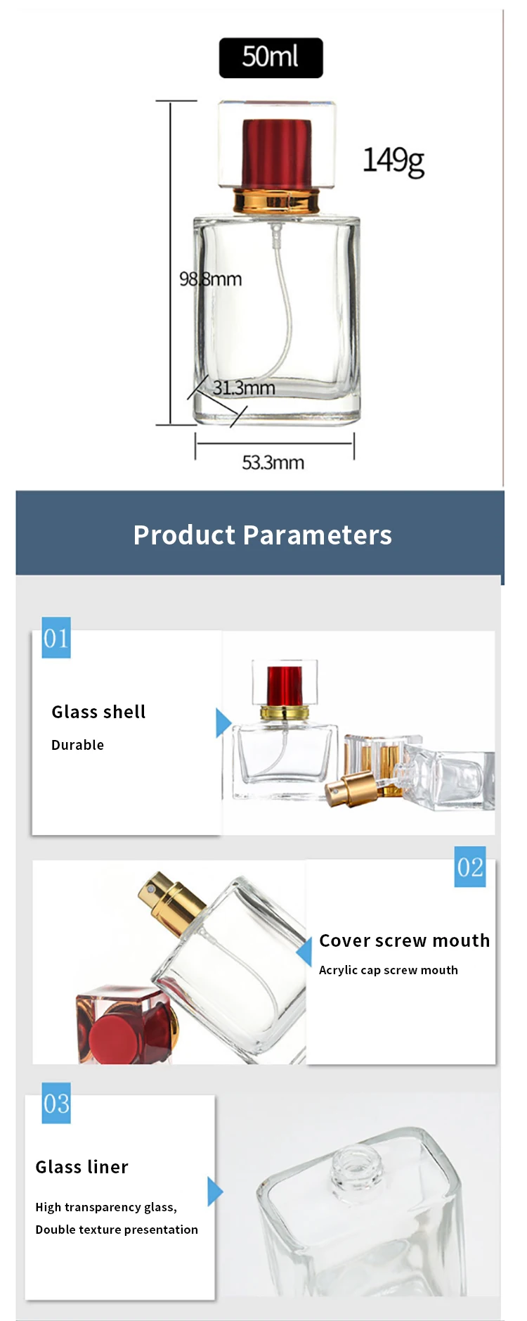 Fragrance Bottle Flacon De Parfum Empty Luxury Botol Parfum Spray