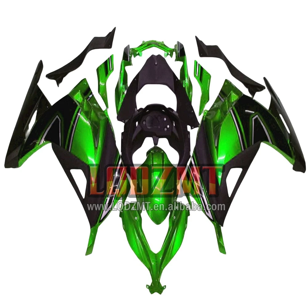 Plastics + Design 写真集 Injection For KAWASAKI NINJA ZX-3R EX300 Green black ZX 300