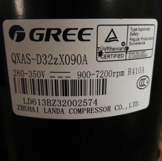 Genuine GREE Inverter Compressor QXAS-D32Z for AC Replacement