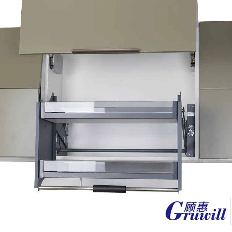 Hot sales wire elevator shelves lift drawer cabinet pull down kitchen basket