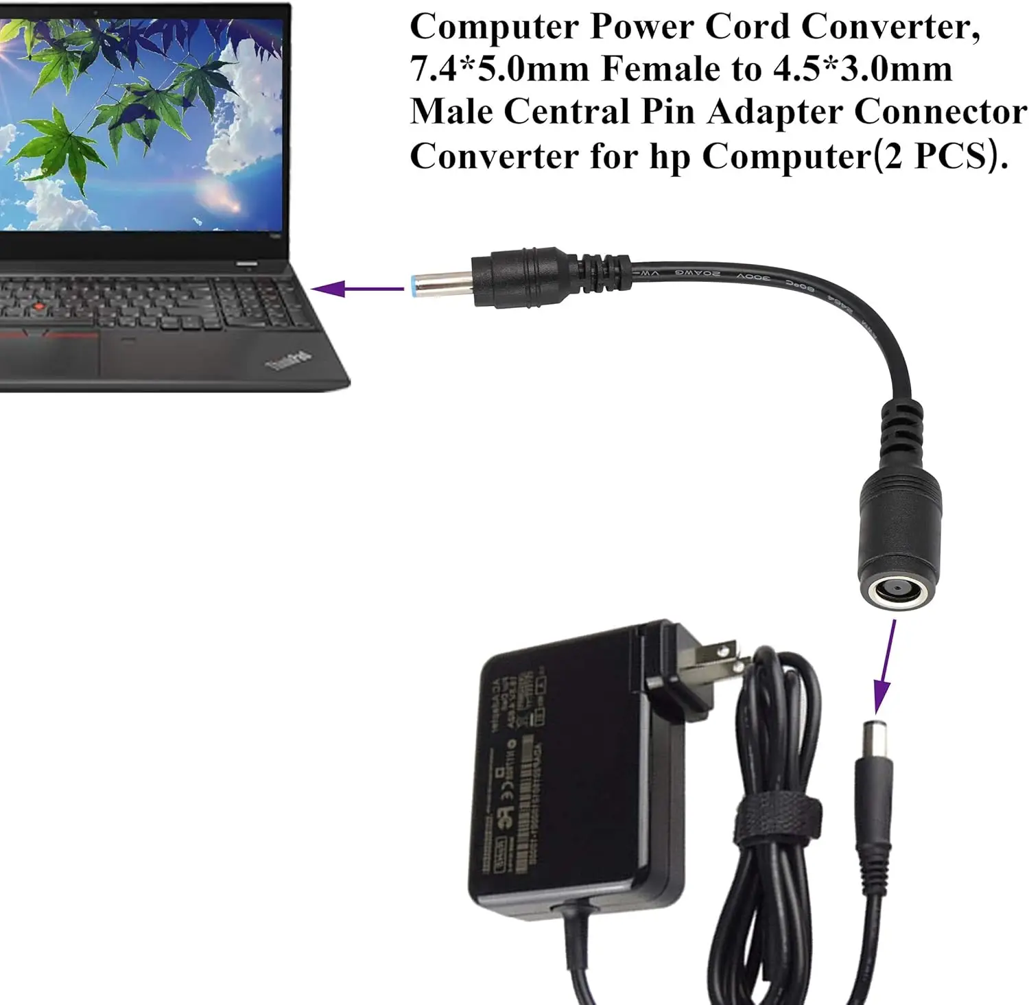 Connecteur DC Universel Pour Ordinateur Portable - Jack 6.0 Mm Ou 6.4 Mm Avec Broche - À Souder Pour Réparer Chargeur Ou Câble D'alimentation