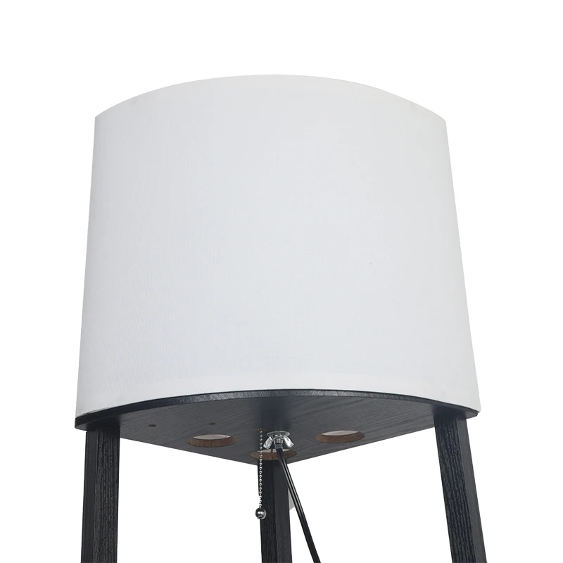 Corner Shelf Floor Lamp With 3 Color Temperatures Led Bulb And White