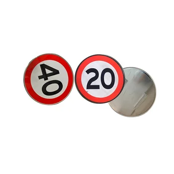 トライアングルアルミ道路標識クランプ付き反射交通標識