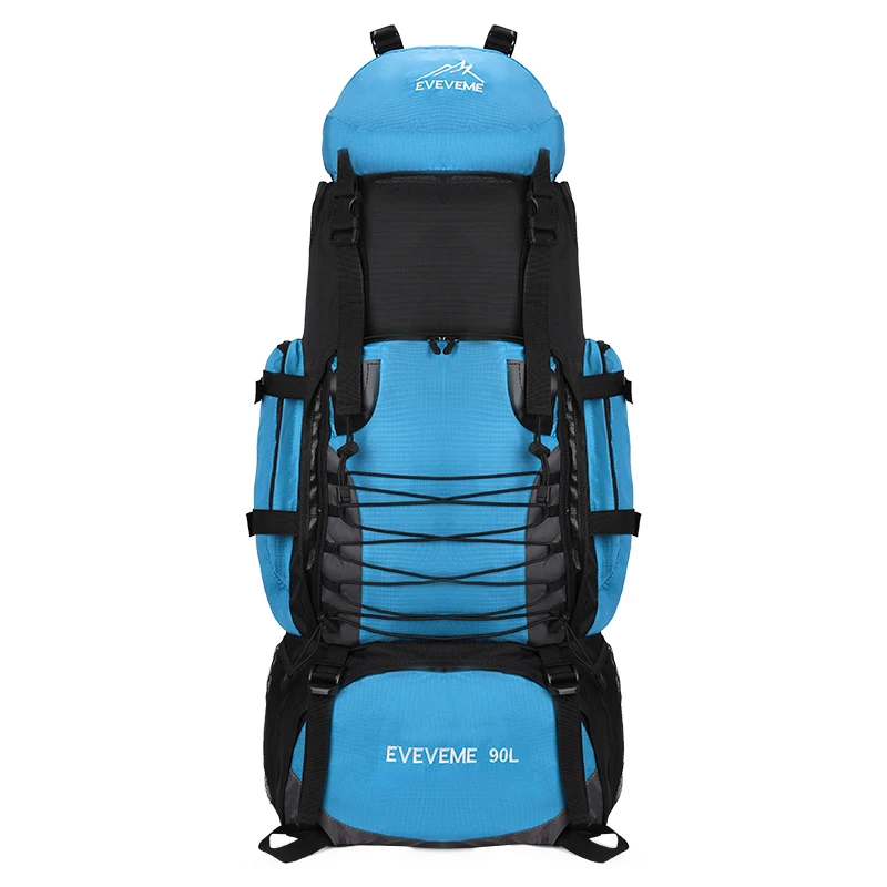 Wholesale Unisex Waterproof 90L Hiking Backpack  Durable Travel & Climb  Bag with Air Cushion Belt, Ideal for Outdoor Adventures