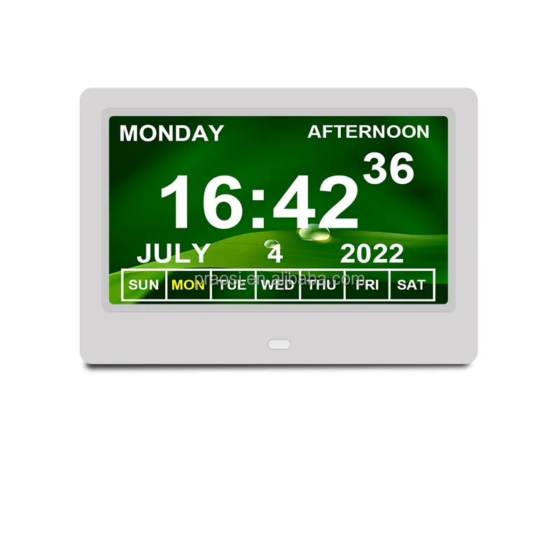 9 Interfaces Digital & Analog Clock Dementia Calendar Day Clock 7