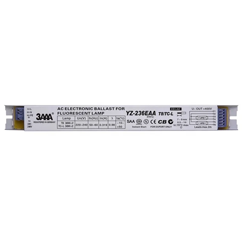 3AAA YZ-136EAA YZ-236EAA YZ-336EAA T8/TC-L 220V 1*36W 3*36W