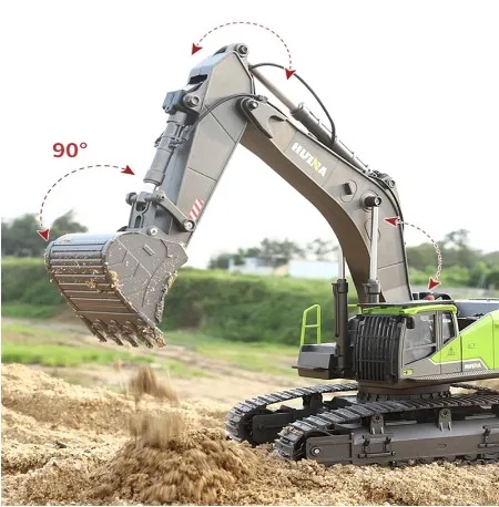 Huina 1593 1:14 RC Excavator Toy Truck for Kids & Beginners, ODM