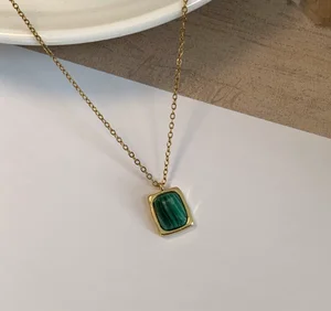 2026 New Fashion Unisex Copper Material Necklace Long Chain Link Natural Butterfly Crystal Pendant Trendy Party Platinum/18K