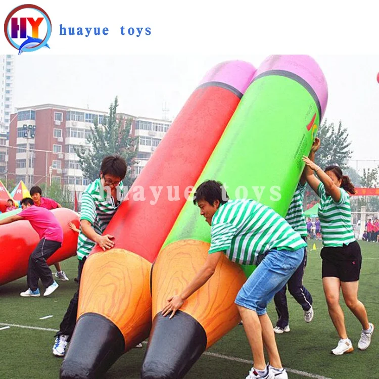 Funny  Inflatable Pencil for Team Building  Interactive Inflatable Pencil Toy Team Building Games for Adults