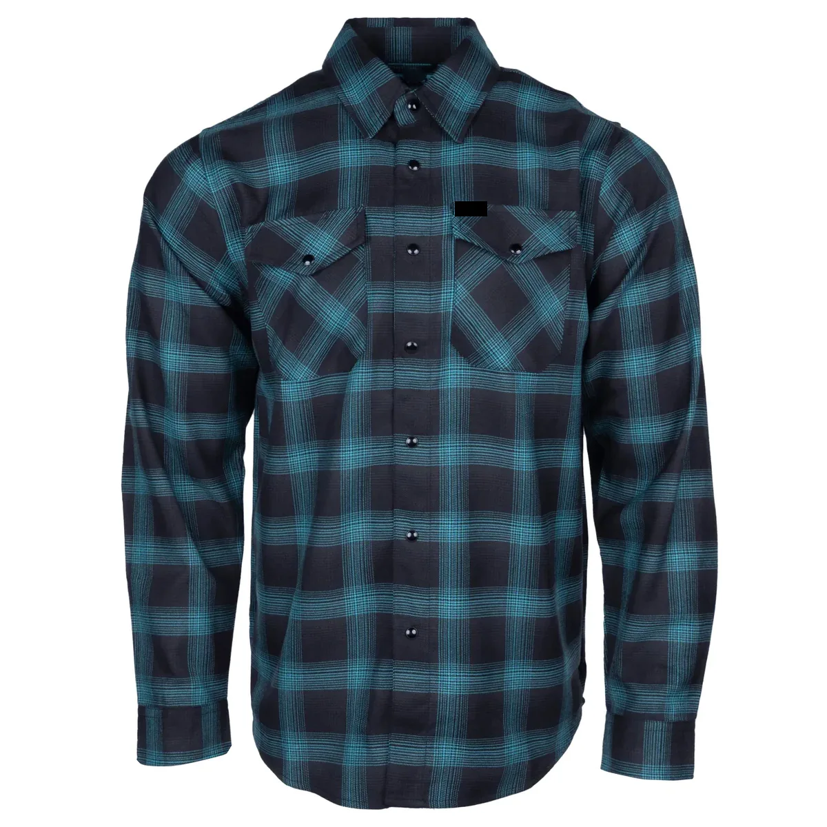 High Quality Mens Flannel Shirt Custom Plaid Label Plus Size Poly Blend Long Sleeve Flannel