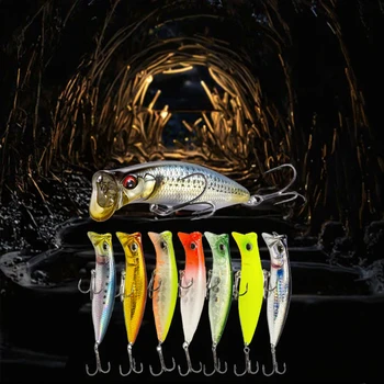80mm 12g Topwater Whopper Popper Fishing Lure ABS Cup Mouth Surface Wobbler Saltwater Bass Trout Artificial Bait Pesca Supplies – Popper – view 4