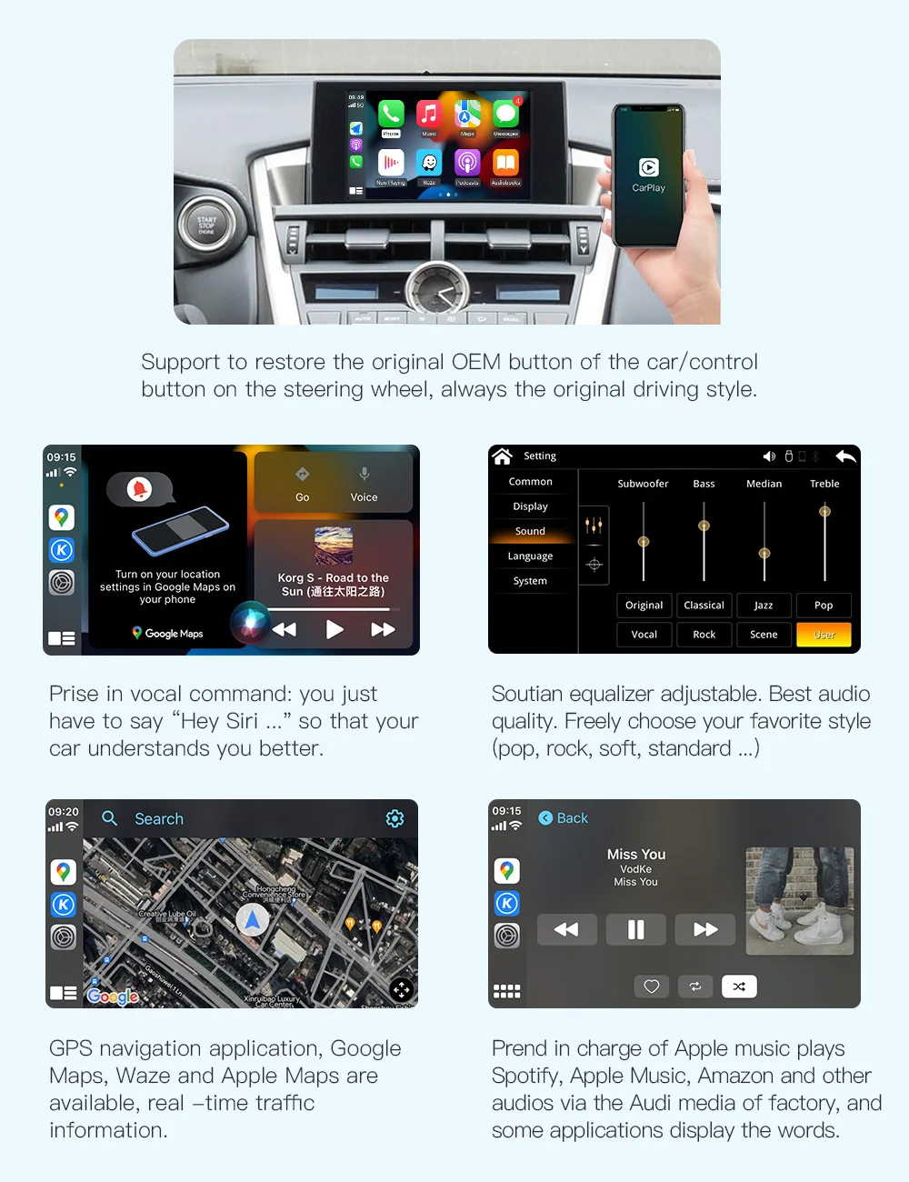 Carabc Wireless Apple Carplay Android Auto Box For Lexus Wireless Carplay Modular With Screen