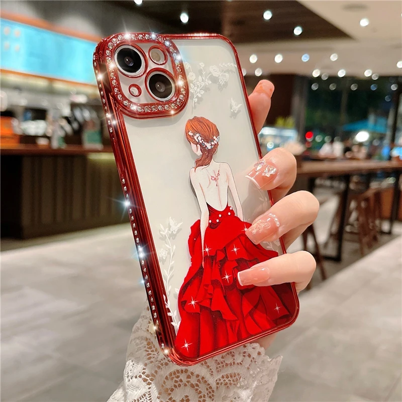 Diamond Edge Beauty Animal Sex Girl Mobile Phone case for iphone 13 Cute Girl Phone Cases Diamond Edge Beauty Animal Sex Girl Mobile Phone case for iphone 13 Cute Girl Phone Cases