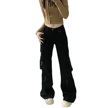 High Waist Jogger Custom Wholesale Cargo Pants Women Baggy Pants With Pocket