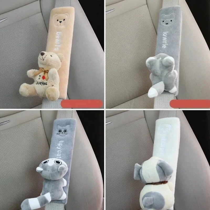 Cute Animal Car Seat Belt Pads Universal Car Seat Shoulder Strap Pad Cushion Cover Car Seat Belt Cover