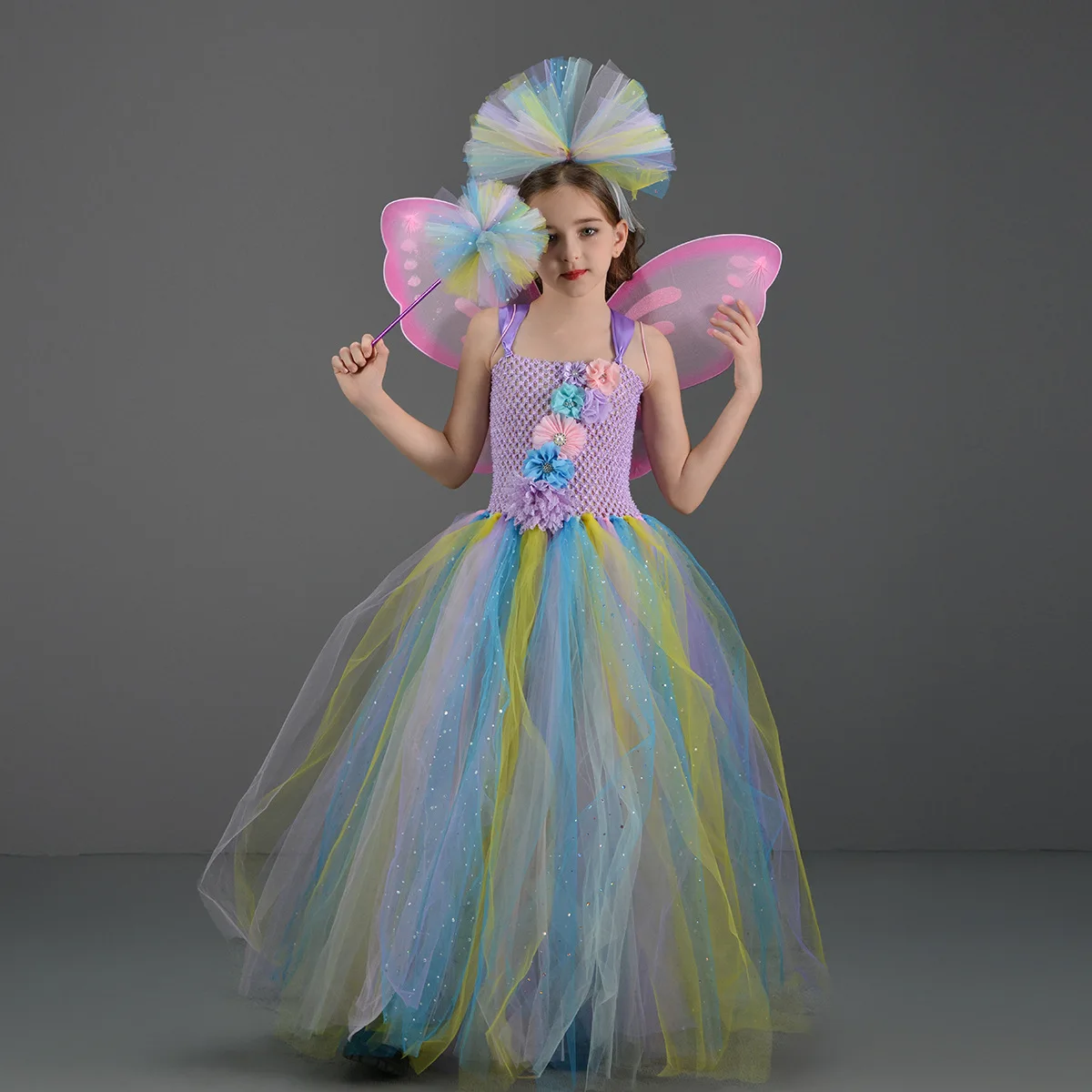 chinese dress ladies Lilac Spring Flower Fairy Dress (Long)  Kore Kawaii