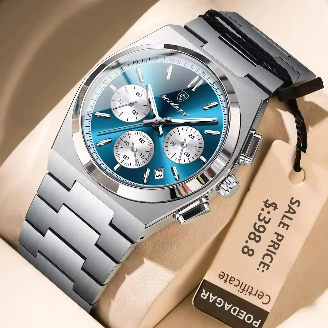 Orologi Da Uomo in Acciaio Inossidabile Impermeabile