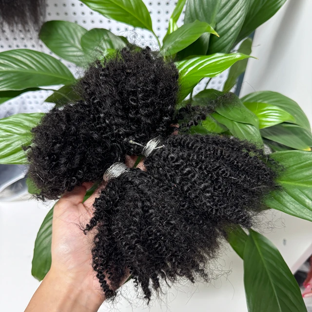 KAMA 100% Human Hair Braiding Bulk Hair Wholesale 4A 4b 4C Texture CAfro Kinky Bulk Hair for Locs Twists Braidins