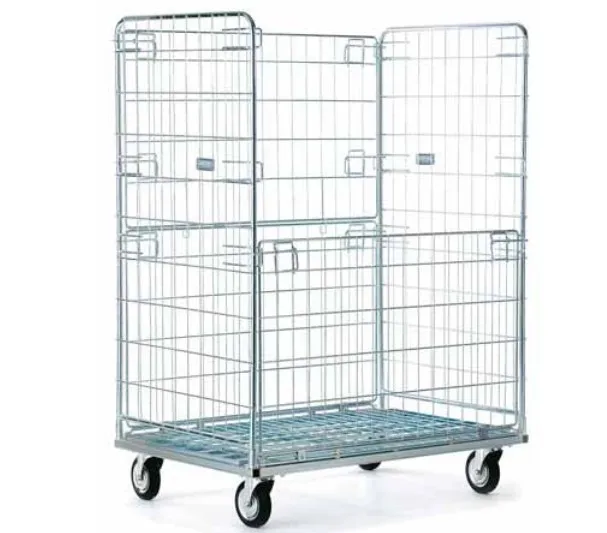 Europe Style Fabric Cover Roll Container Trolley