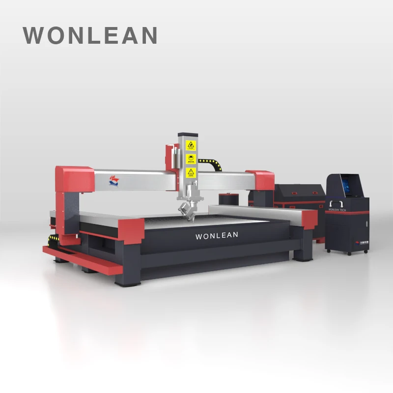 Ac 5 Axis 3d 45 Degree Waterjet Cutting Machine for Marble Granite Ceramic Tile Quartz Slate Cnc Waterjet 4020