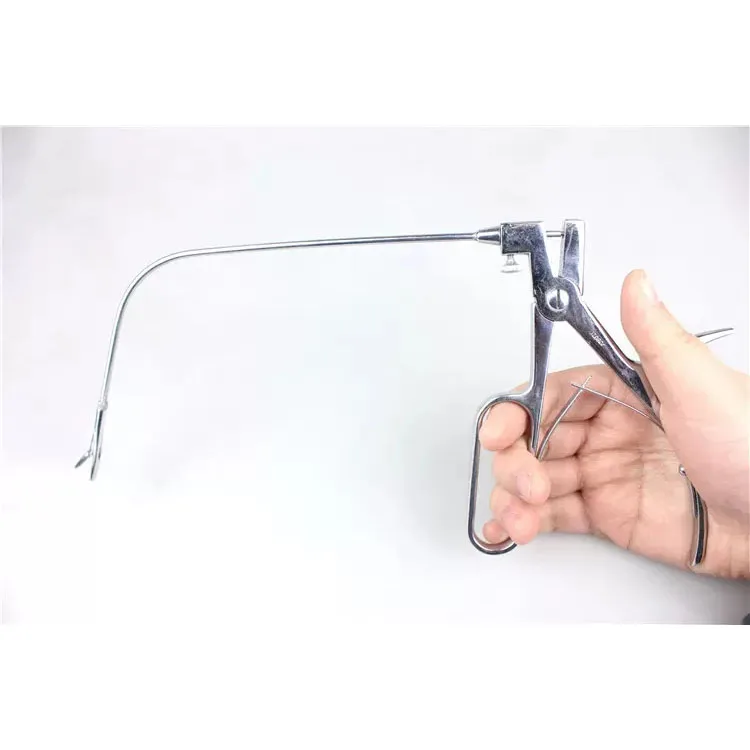 Medical Rotary Indirect Laryngeal Forceps Polyp Foreign Body Tissue
