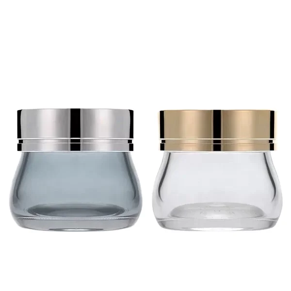 120g Hot sale  egg shape cream bottle Body scrub container skincare cosmetic packaging glass jar Sleep facial bottle