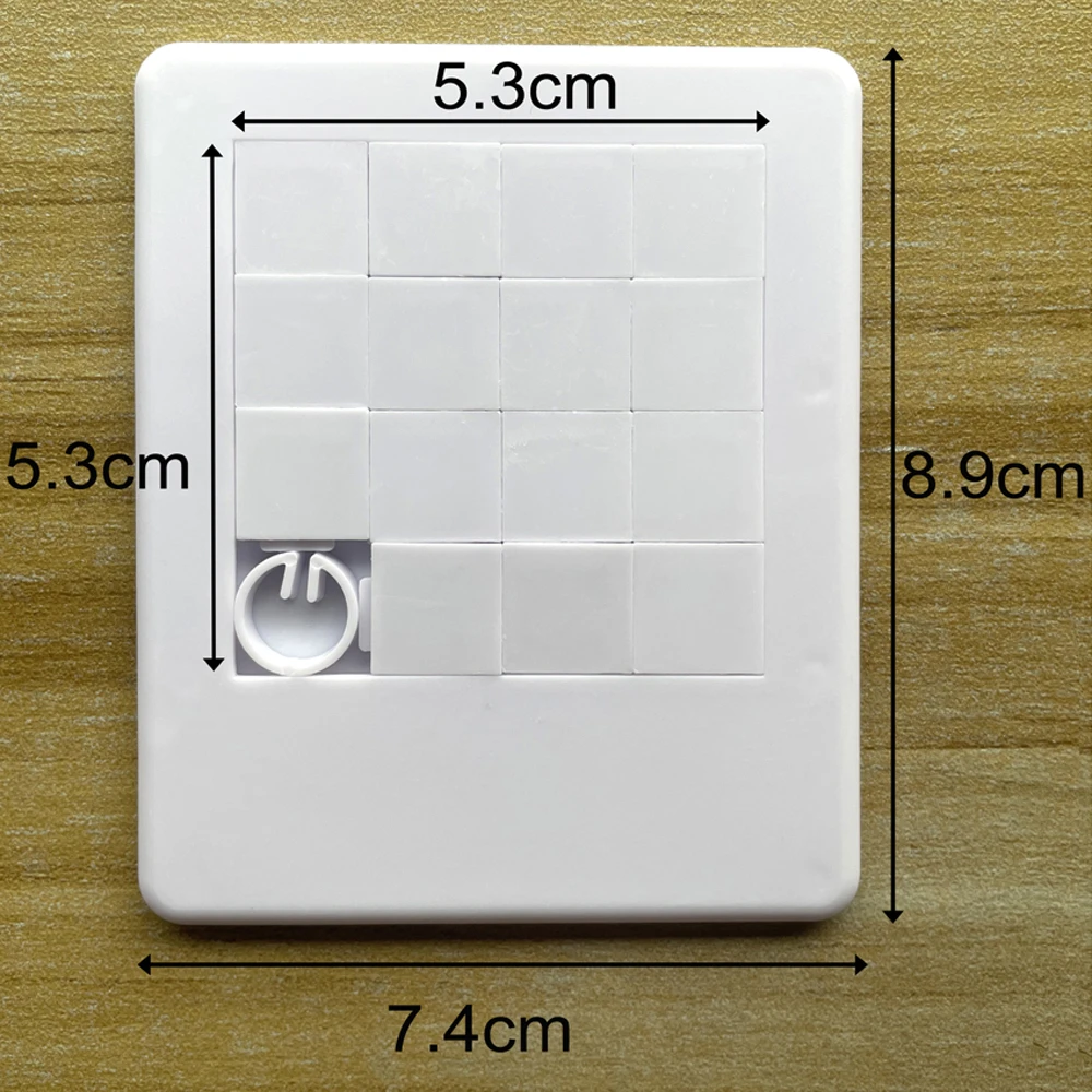 Promotional Gift Custom Printed Plastic Mini 16 square Tiles Block Classical Jigsaw Toys Number Slide Puzzle Game for Kids