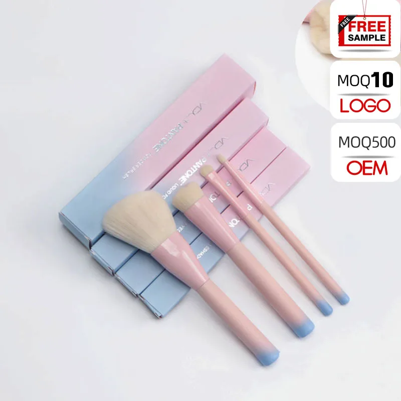 2021 Newest Fashion makeup brush kit Pink makeup brush set Wood handle