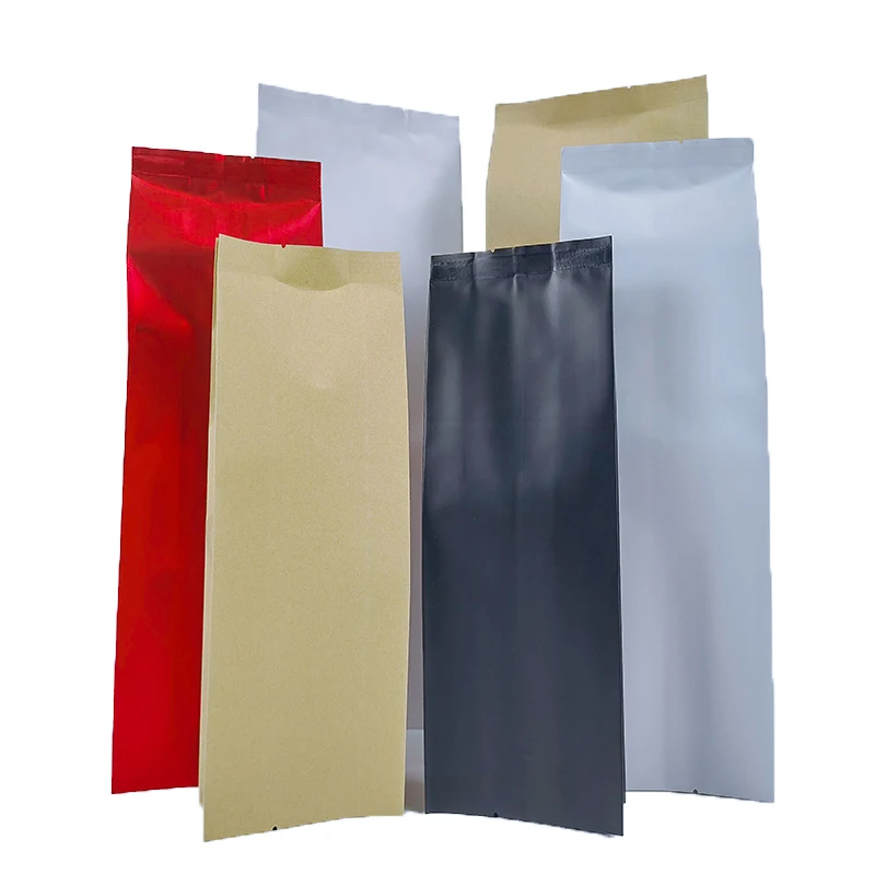 Heat Seal Side Gusseted Coffee Bean Bag Heat Seal Foil Aluminized Tea