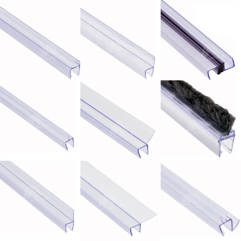 Universal 90/180 Degree Shower Door Magnetic Seal Strip – 190cm Length, Fits 5/16", 3/8" & 1/2" Glass, No Adhesive Needed